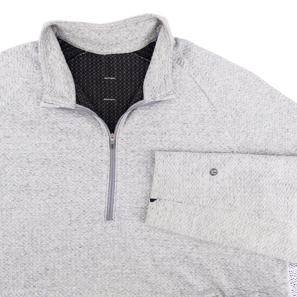 Lululemon Mens XL At Ease Half-Zip Pullover Sweater Heathered Melody Gray M3DLUS